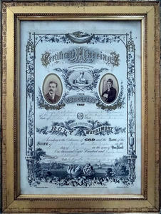 ornate marriage certificate